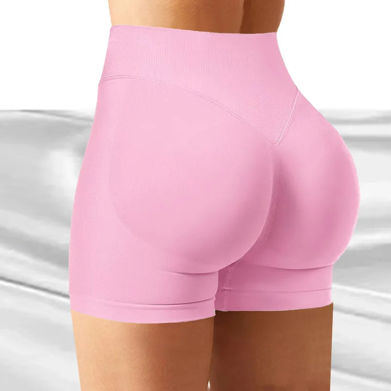 NCLAGEN Impact Shorts 4.5" Women Fitness Sports Biker Shorts Low Ribbed Band Gym Workout Scrunch Butt Yoga Seamless Leggings
