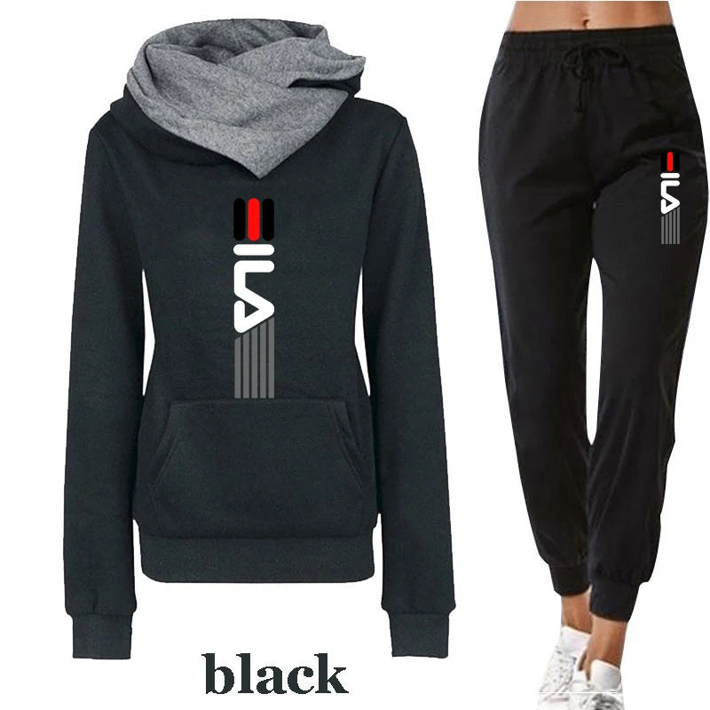 Spring And Autumn Women Hoodie Tracksuit 2 Piece Set Sweatshirt Set Casual Tops Sports Long Pants Female Plus Size Vetement