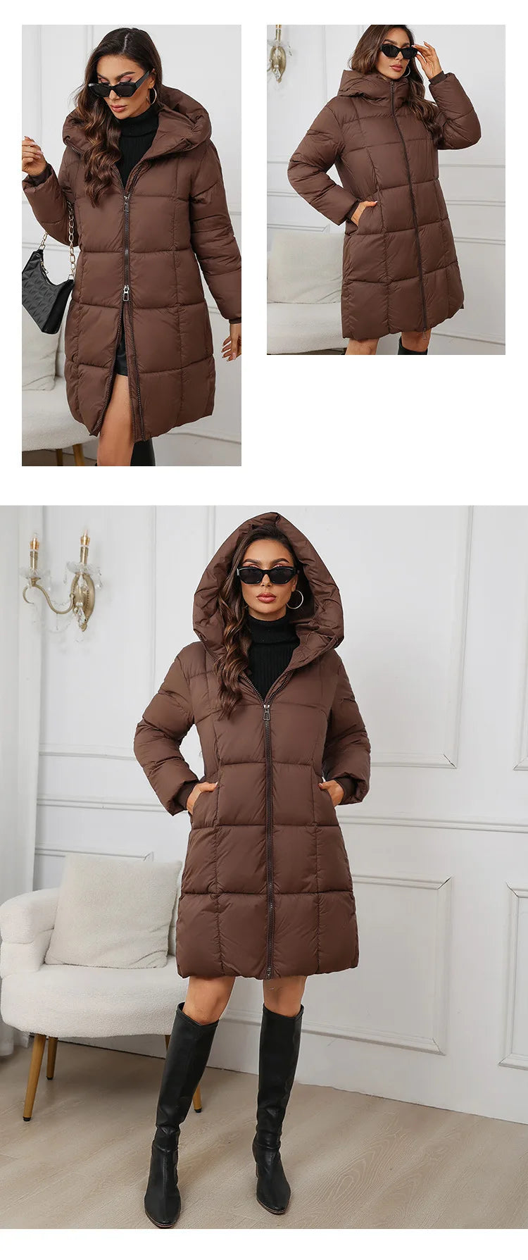 Women Long Coat 2025 New Autumn Winter Parkas Female Thick Down Cotton Coat Femme Casual Short Warm Thick Outerwear Ladies Top