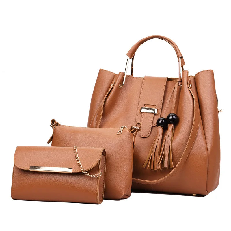 Women's Handheld Bun Mother Bag Women's Shoulder Bag Fashion Retro Leather Bag Large Capacity Handbag Oblique Shoulder Bag