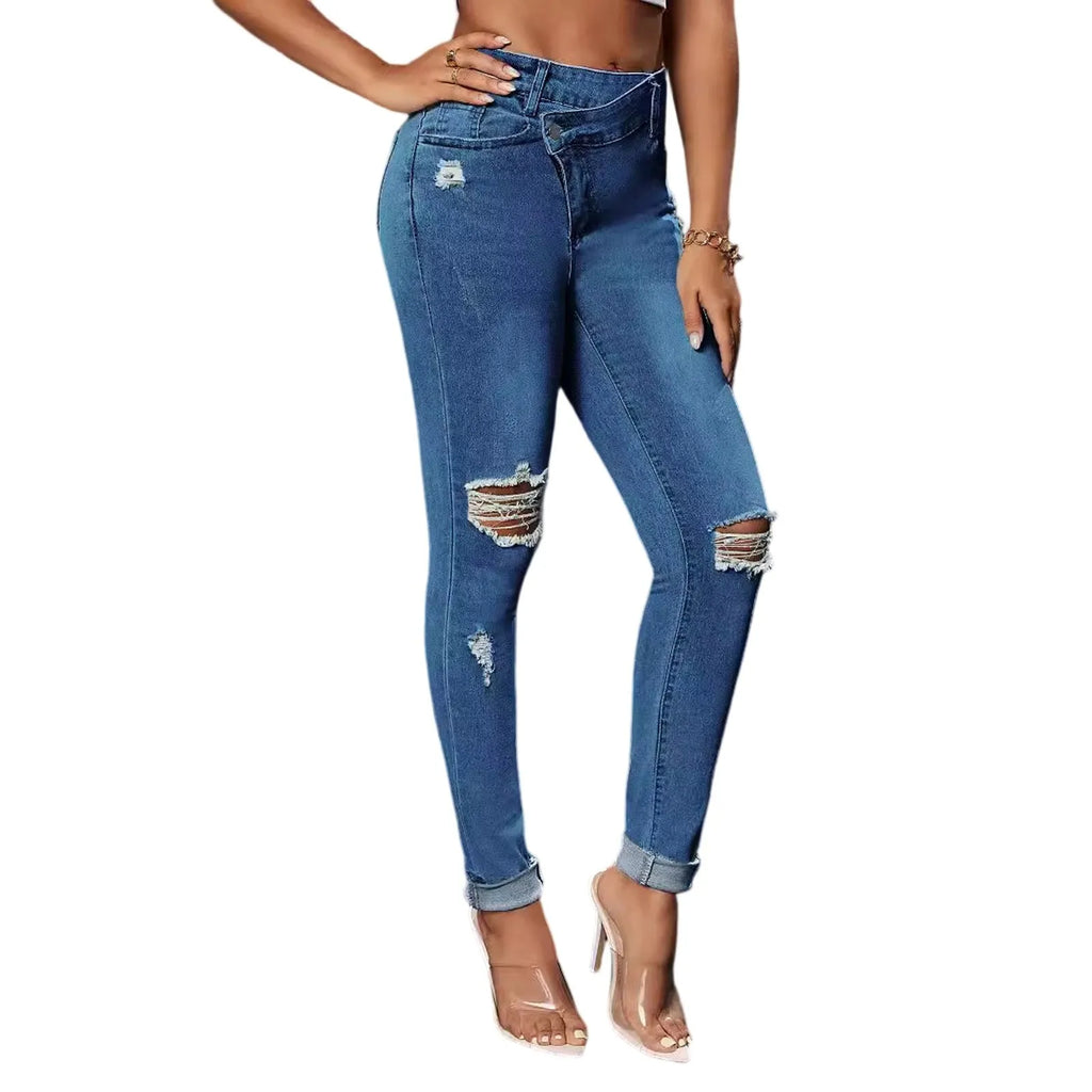 Denim Jeans For Women Ripped Jeans Skinny Jeans For Women Straight Leg Pants All Season Work Pants Women Baggy Jeans For Women