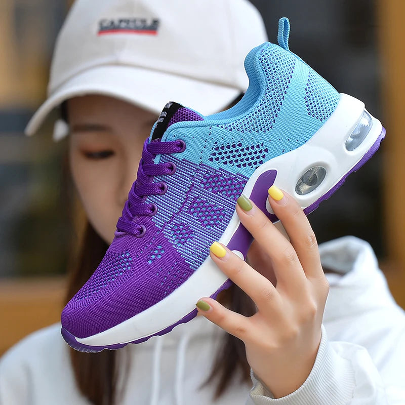Flying Weaving Sports Shoes Women's Shoes Air Cushioned Running Sports Shoes