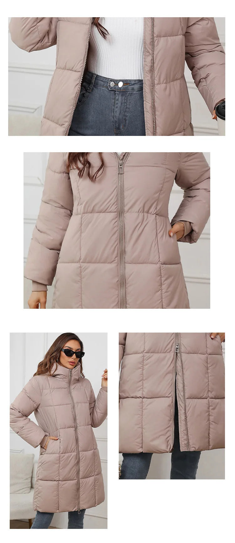 Women Long Coat 2025 New Autumn Winter Parkas Female Thick Down Cotton Coat Femme Casual Short Warm Thick Outerwear Ladies Top