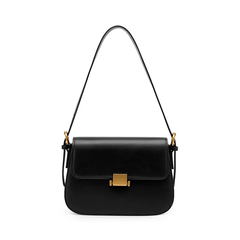 Luxury Underarm Bag, Genuine Leather Women's Bag, 2025 New Spring/Summer Fashion Tofu Bag, Single Shoulder Crossbody Bag