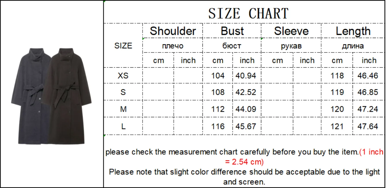 TFMLN Women’s Stand Collar Long Coats 2025 Winter New Belted Trench Coat Vintage Simple Outerwear Elegant Fashion Female