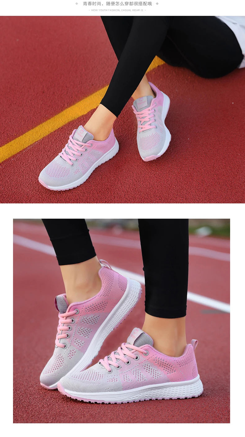 2025 Women Sport Shoes Fashion Platform Sneakers Ladies Spring Winter Flats Running Shoes for Woman