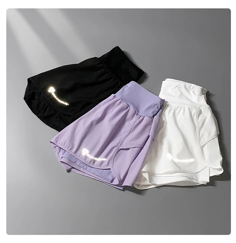 DRUR Yoga Short Woman Gym Clothes 2 In 1 High Waist Pants With Pockets Fitness Cycling Shorts Women Yoga Shorts Sportwear 2025