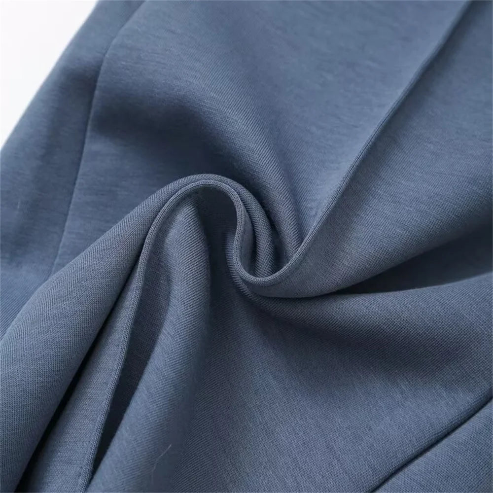 Autumn new women's fashionable casual zipper decoration hooded long sleeved sweatshirt jacket trumpet pants set