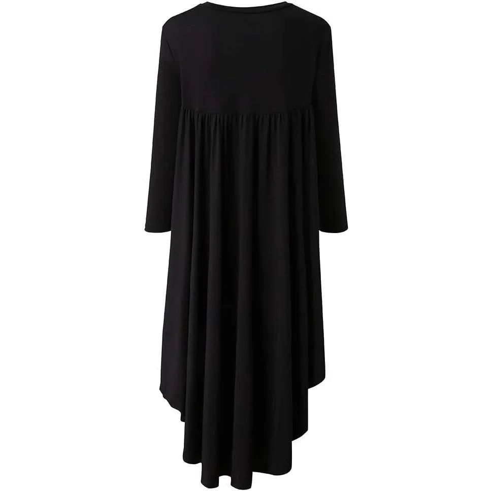 2025 New Arrival Autumn Asymmetrical Tunic Women's Tops Blouse Pleated Long Sleeve Shirt Female Swallowtail Blusas Oversized