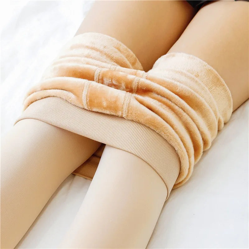 8 Colors Velvet Stretchy Tights for Women Soft Breathable Solid Color Pantyhose Thickness Thermal Legging Warm Stylish Stockings