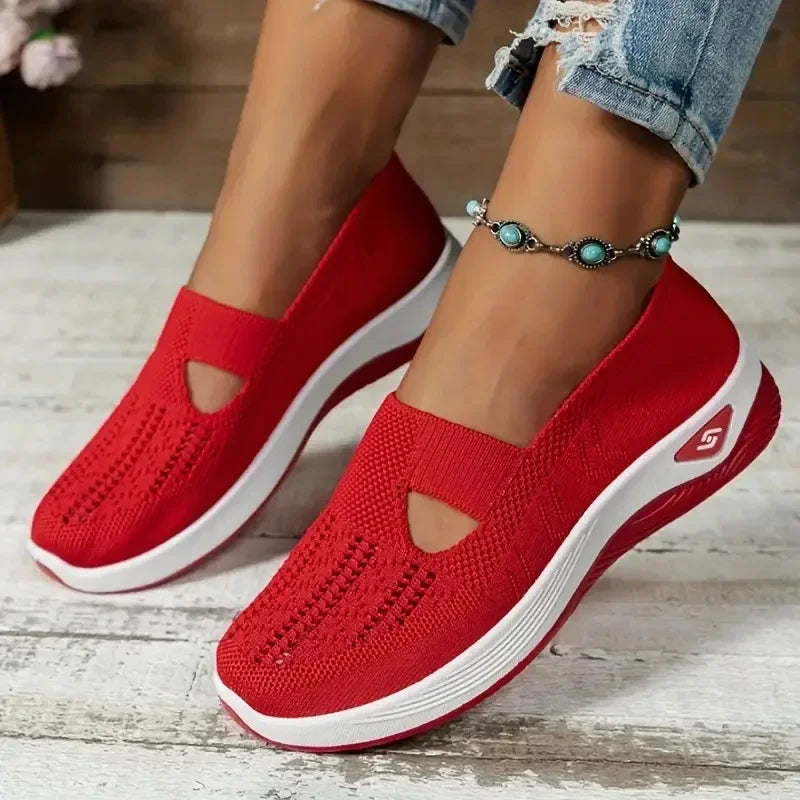 New Middle aged and Elderly Women's Shoes Spring Casual Shoes Mom Shoes Soft soled Breathable Sports Shoes 2025 Women's