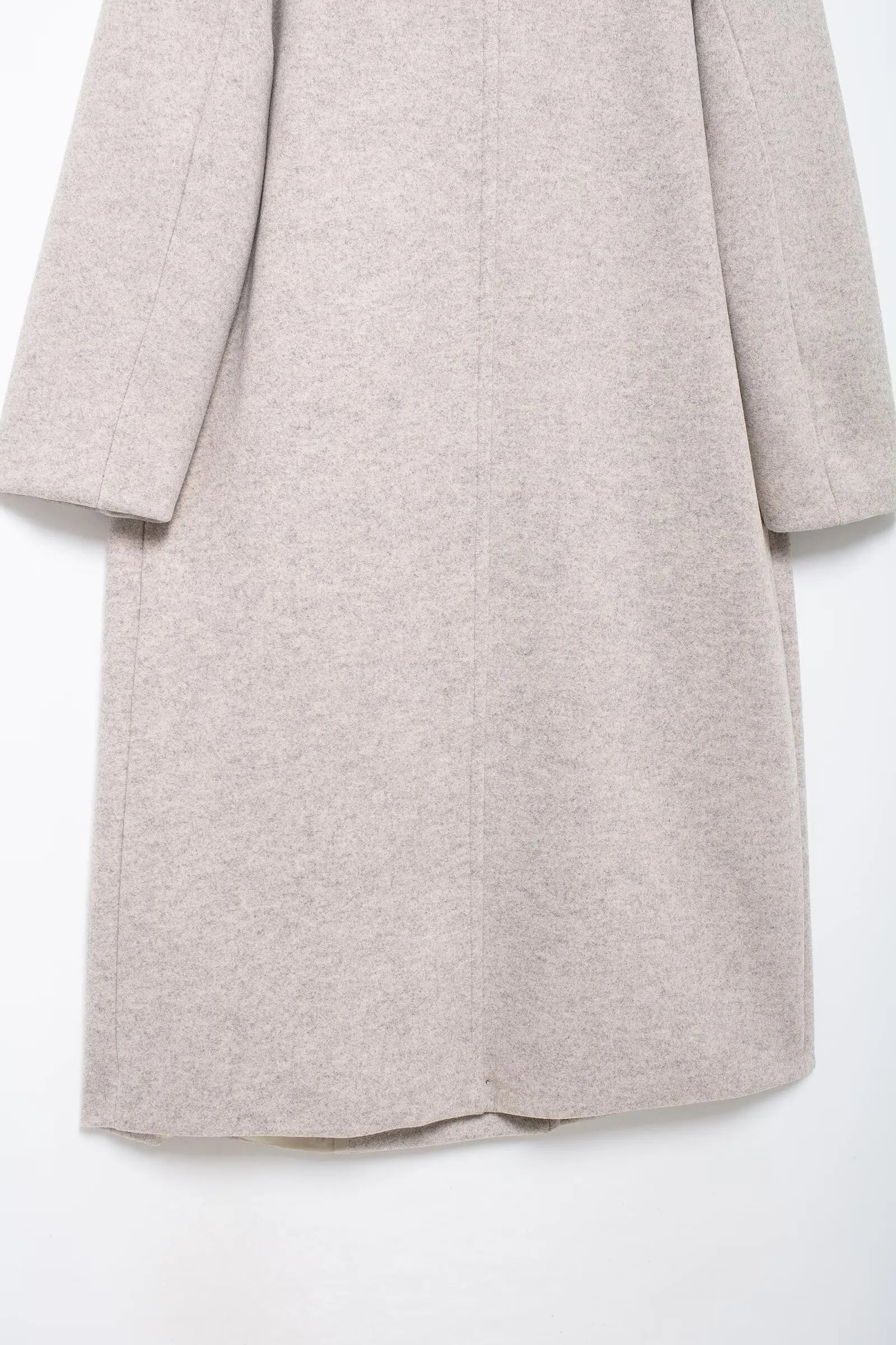 TRAFZA Women Winter Casual Wool Blend Notched Lapel Collar Coat Chic Double-breasted Trench Coats Oversized Female Long Jackets