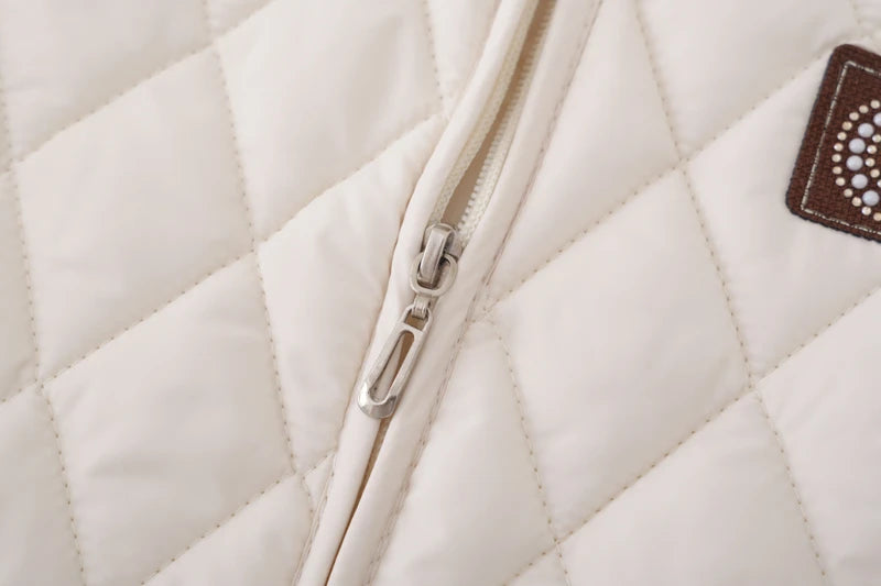 2025 Lightweight Cotton Vest for Middle-Aged And Elderly Women Stand Collar Sleeveless Casual Outerwear Anti-Cold And Warmth