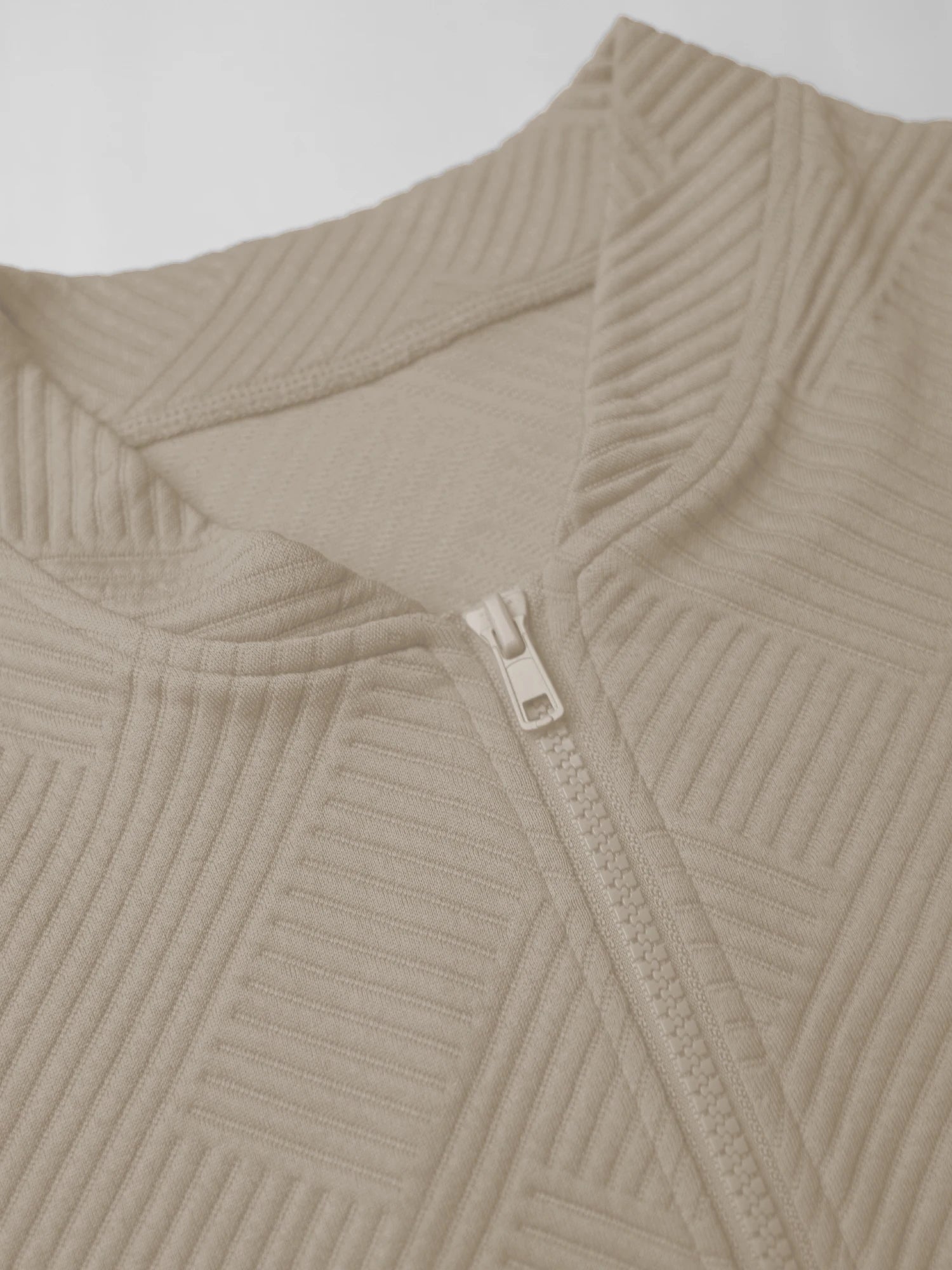 Women's Solid Textured Zip Up Jacket Casual Long Sleeve Mock Neck Outerwear for Spring & Fall  Ladies Clothes for Daily Wear