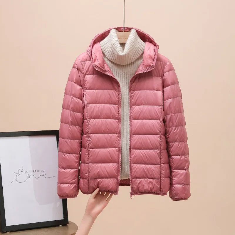 women's clothing Ultra Light Down Jacket female  Autumn Winter Warm Coat Lightweight Warm Jackets Female Hooded Parka