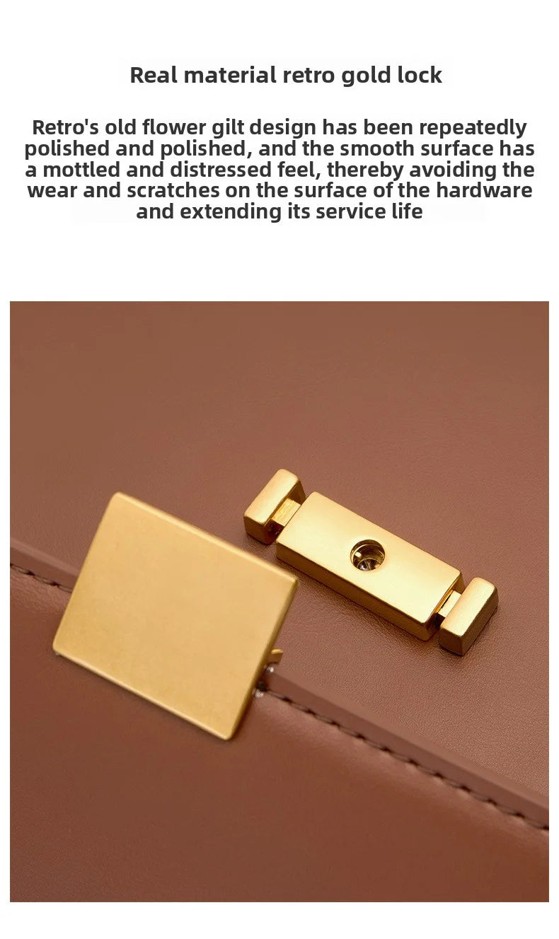 Luxury Underarm Bag, Genuine Leather Women's Bag, 2025 New Spring/Summer Fashion Tofu Bag, Single Shoulder Crossbody Bag