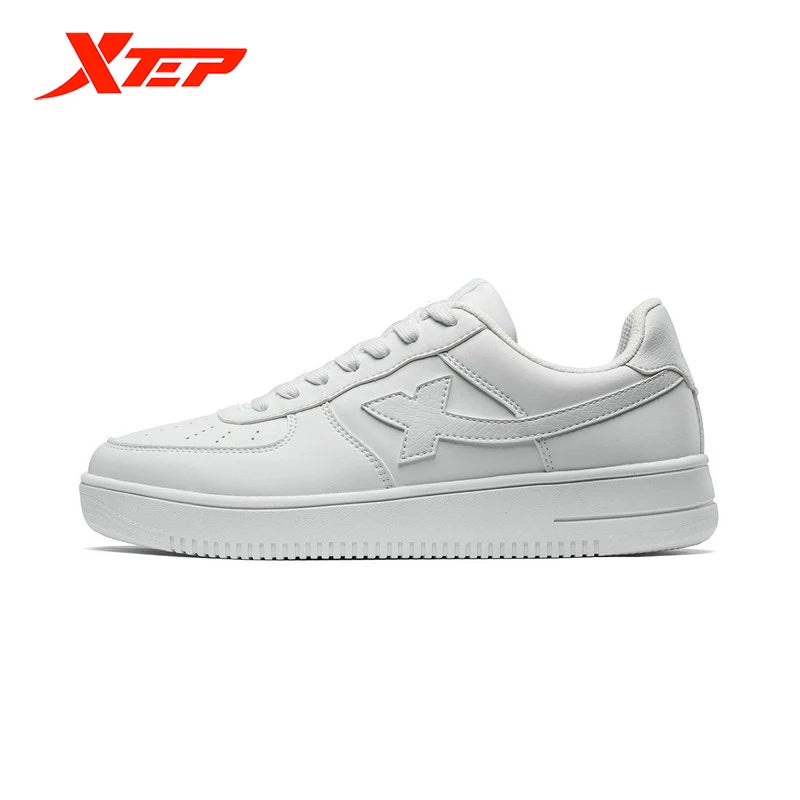 Xtep Women Men Skateboarding Shoes Non-Slip Casual White Couple Skate Sneakers Male Female Luxury Brand Shoes 881219319851