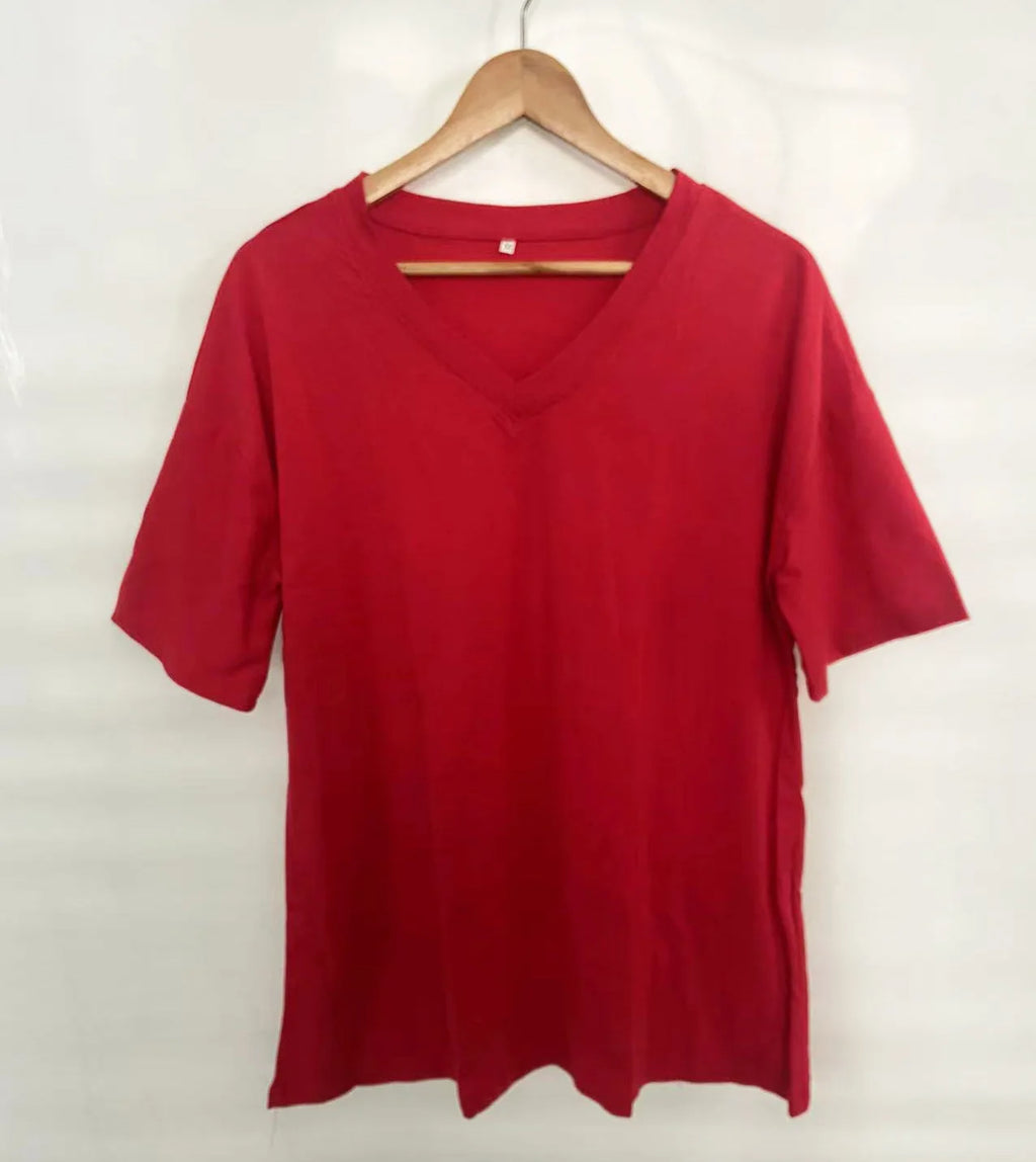 Cotton Black White Blue Brown Short Sleeve T Shirt Women Elegant Cotton Short T-shirt Female Office Women's Tee Shirt Summer