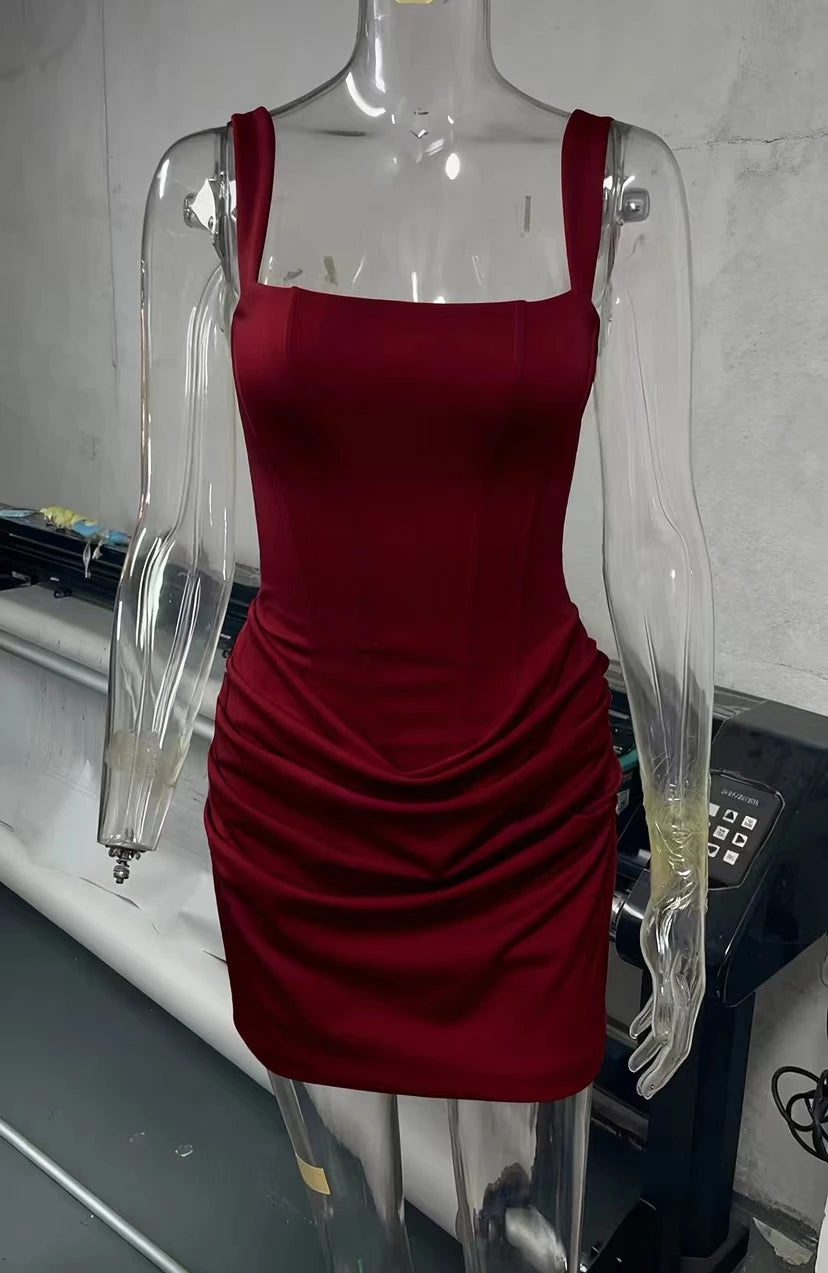 Elegant Brown Short Ruched Dress For Women Sexy Strapless Corset Curvy Bandage Mini Dresses Summer Formal Evening Party White