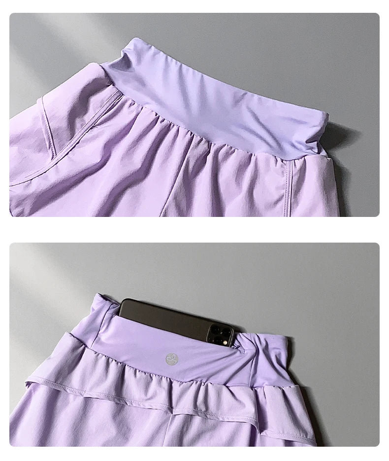 DRUR Yoga Short Woman Gym Clothes 2 In 1 High Waist Pants With Pockets Fitness Cycling Shorts Women Yoga Shorts Sportwear 2025