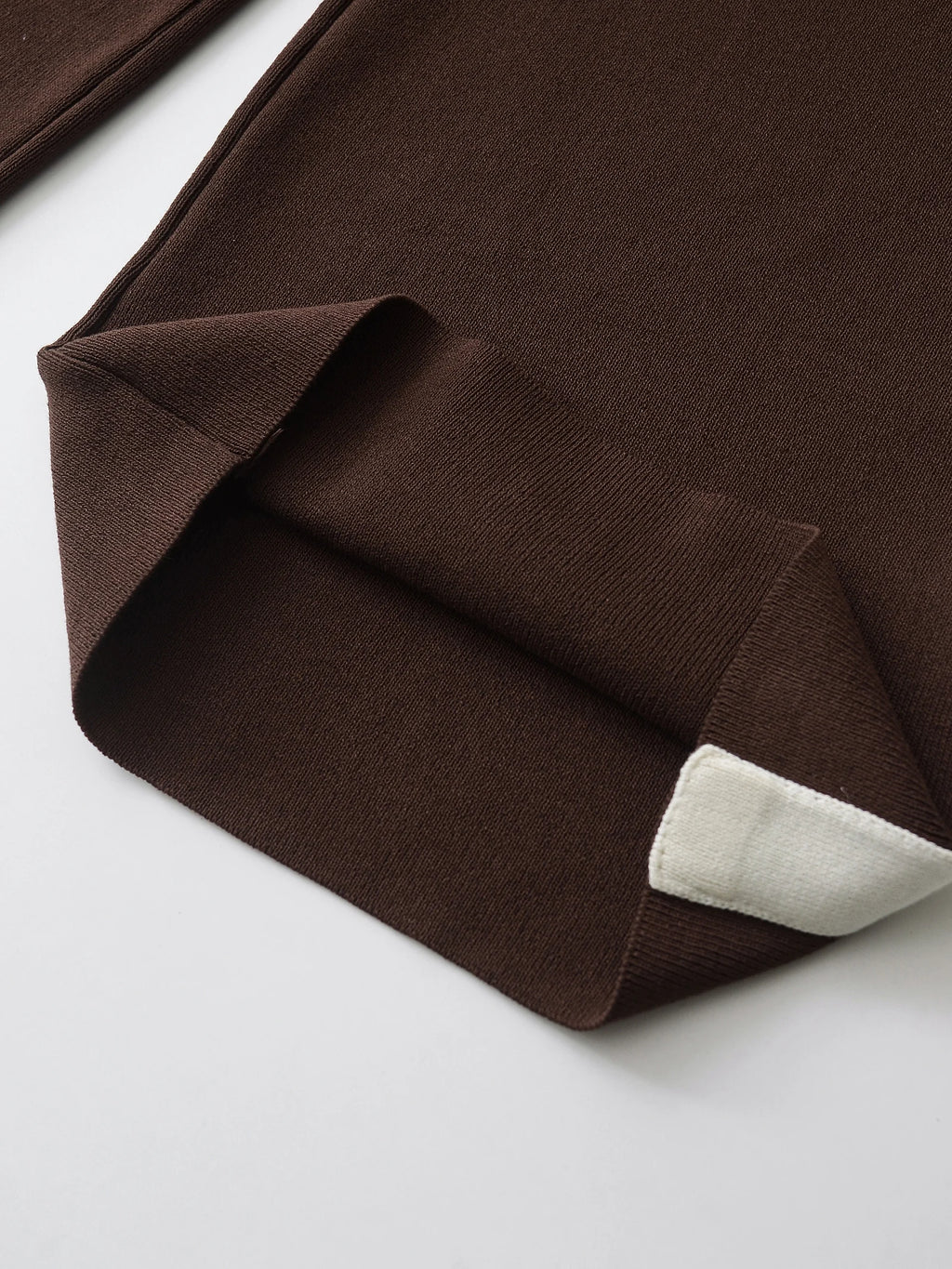 DUOPERI Women Fashion 2 Piece Sets Brown Pullover Sweatshirts & High Elastic Waist Trousers Feamle Chic Lady Pants Set