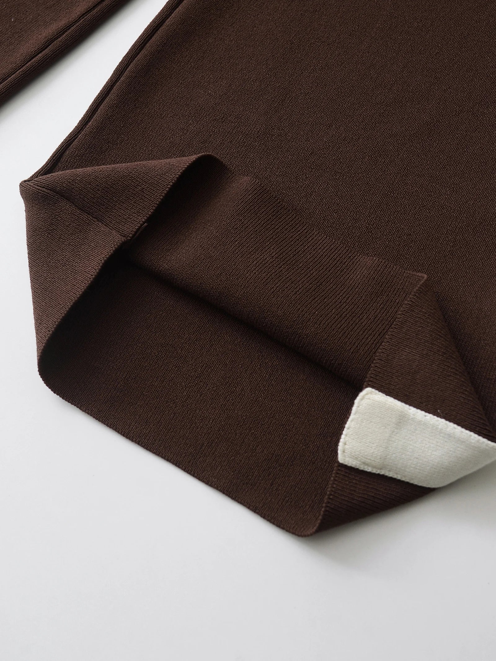 DUOPERI Women Fashion 2 Piece Sets Brown Pullover Sweatshirts & High Elastic Waist Trousers Feamle Chic Lady Pants Set