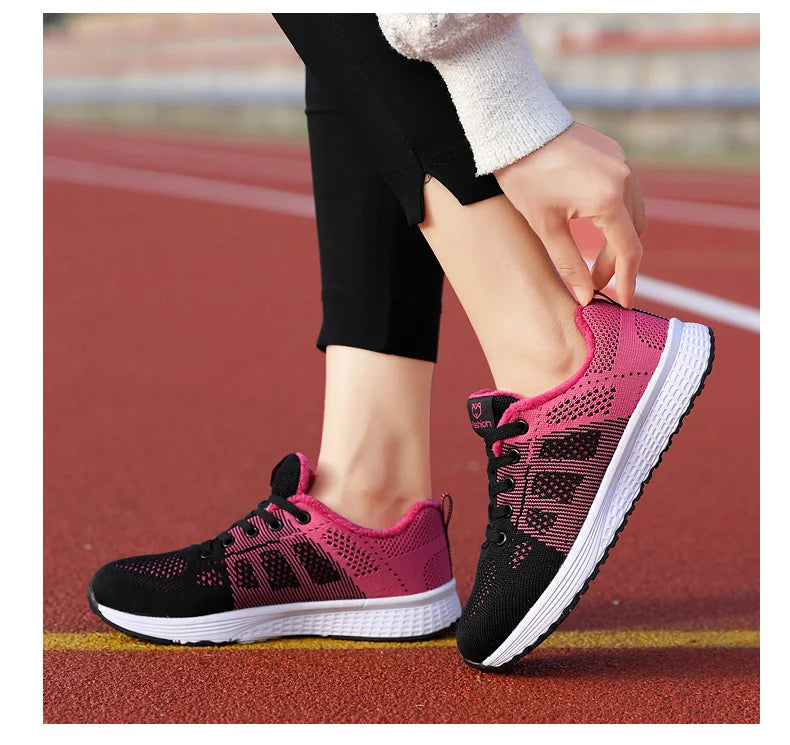 2025 Women Sport Shoes Fashion Platform Sneakers Ladies Spring Winter Flats Running Shoes for Woman