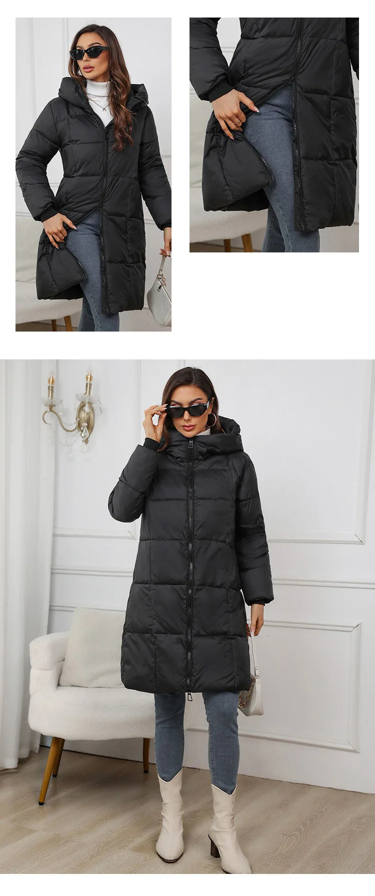 Women Long Coat 2025 New Autumn Winter Parkas Female Thick Down Cotton Coat Femme Casual Short Warm Thick Outerwear Ladies Top