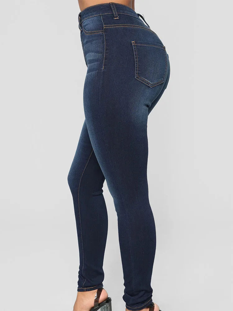 2025 NEW Women’s Skinny Jeans Pants Vintage Denim Jeans Women Fashion Stretch Trousers streetwear Straight Leg Wrap Hips Jeans