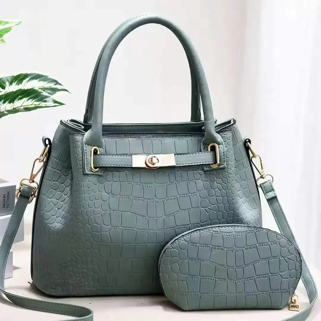 12.4 inch 31cm)New Crocodile Pattern Women's Shoulder Bag; Large Capacity Handbag; Mother and Child Bag; Crossbody Bag