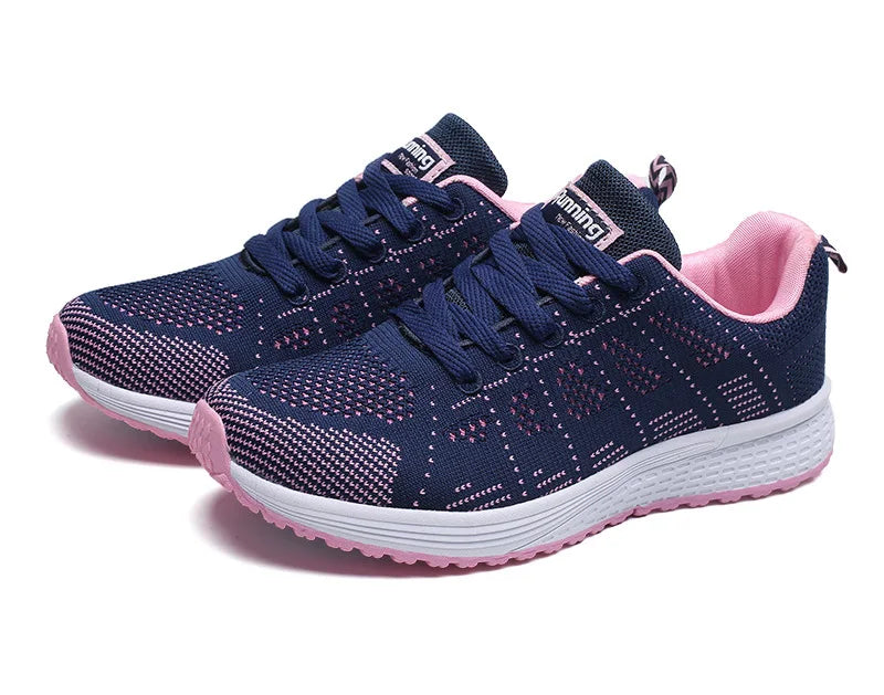 Women Casual Shoes Fashion Breathable Walking Mesh Flat Shoes Sneakers Women 2025 Gym Vulcanized Shoes White Female Footwear