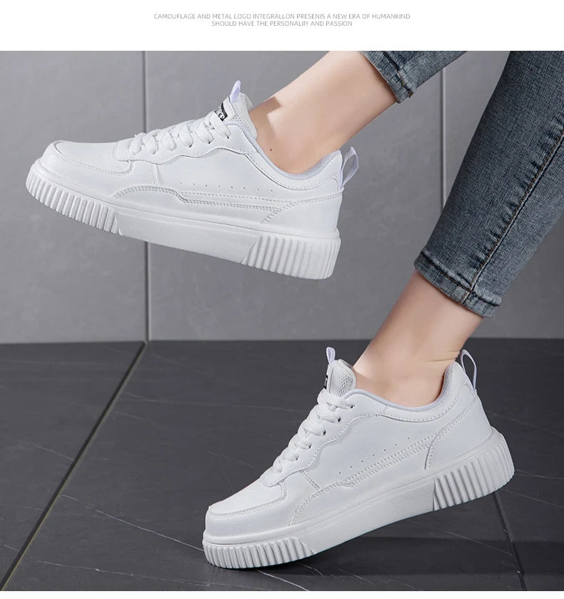 Fashion Women Casual Shoes Breathable Walking Flat Shoes Sneakers White Female Footwear Sports Running Outdoor Walking For Men