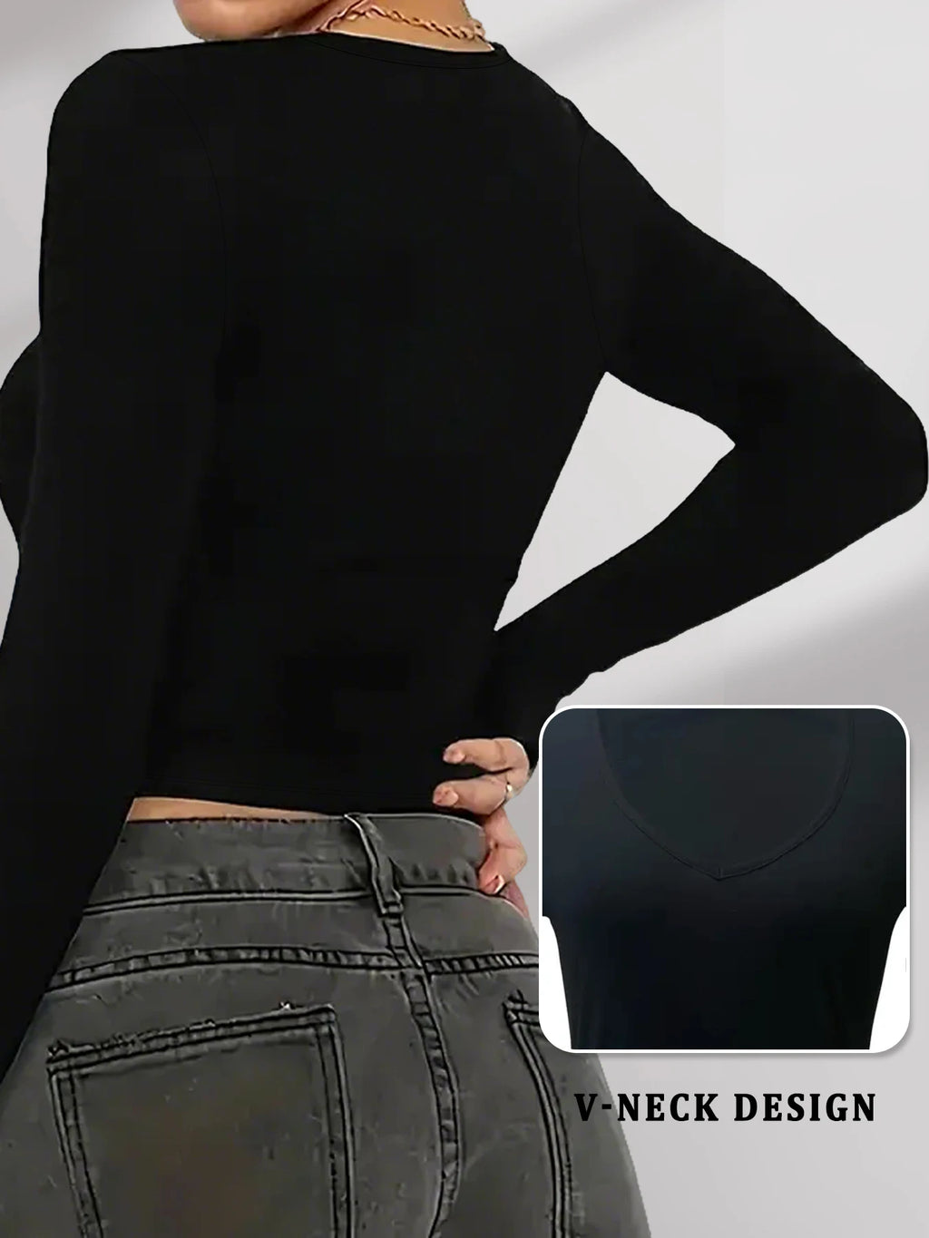 Women's Long Sleeve T-Shirt. Super Soft Workout Running Yoga Athletic V-Neck Tee