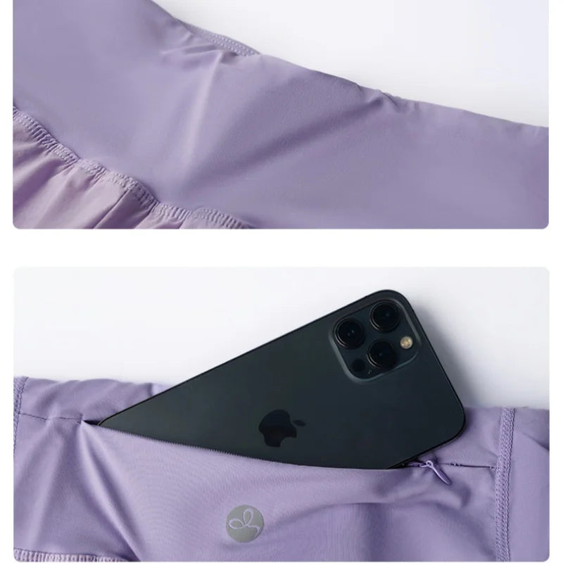 DRUR Yoga Short Woman Gym Clothes 2 In 1 High Waist Pants With Pockets Fitness Cycling Shorts Women Yoga Shorts Sportwear 2025