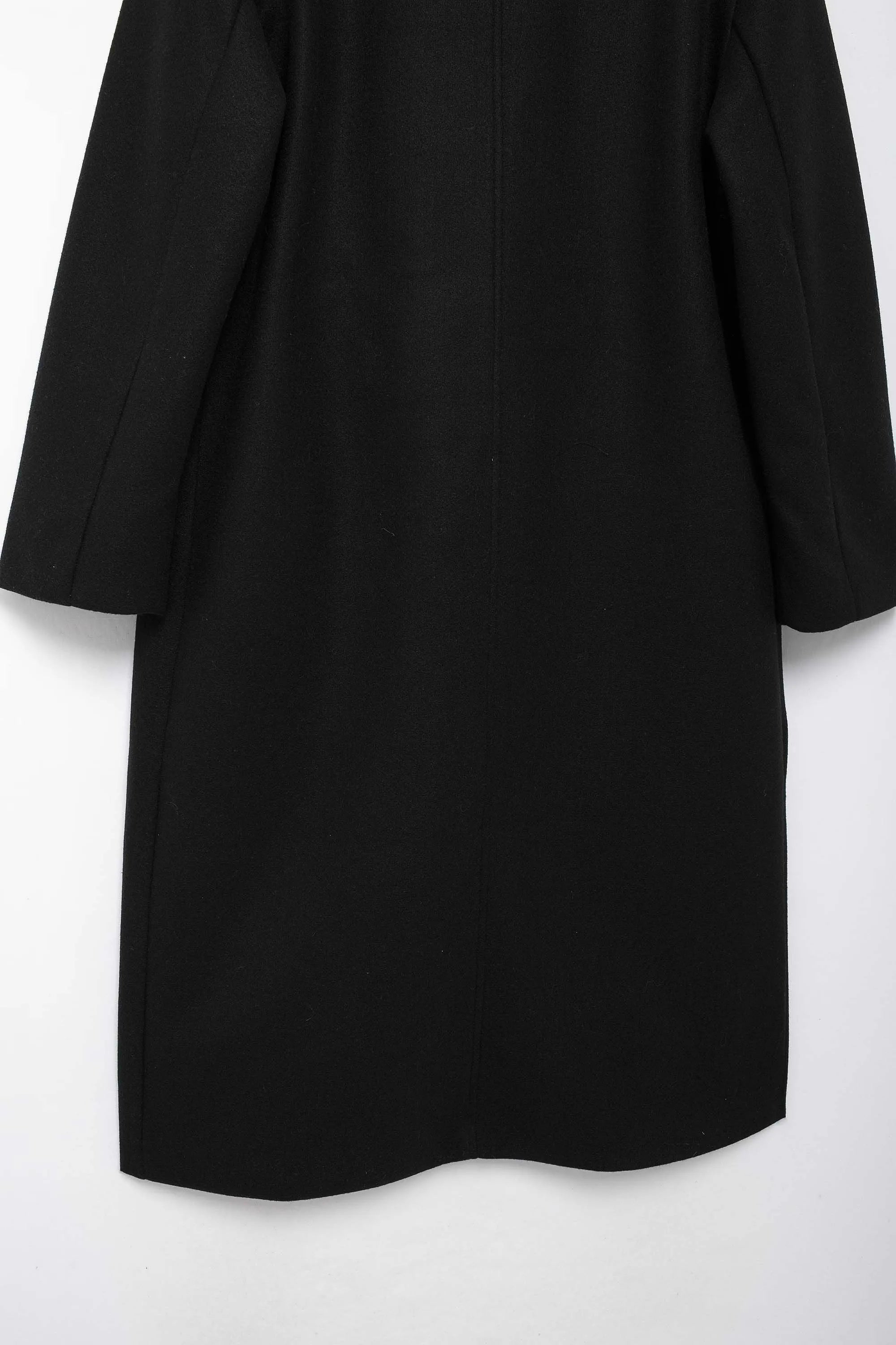 TRAFZA Women Winter Casual Wool Blend Notched Lapel Collar Coat Chic Double-breasted Trench Coats Oversized Female Long Jackets