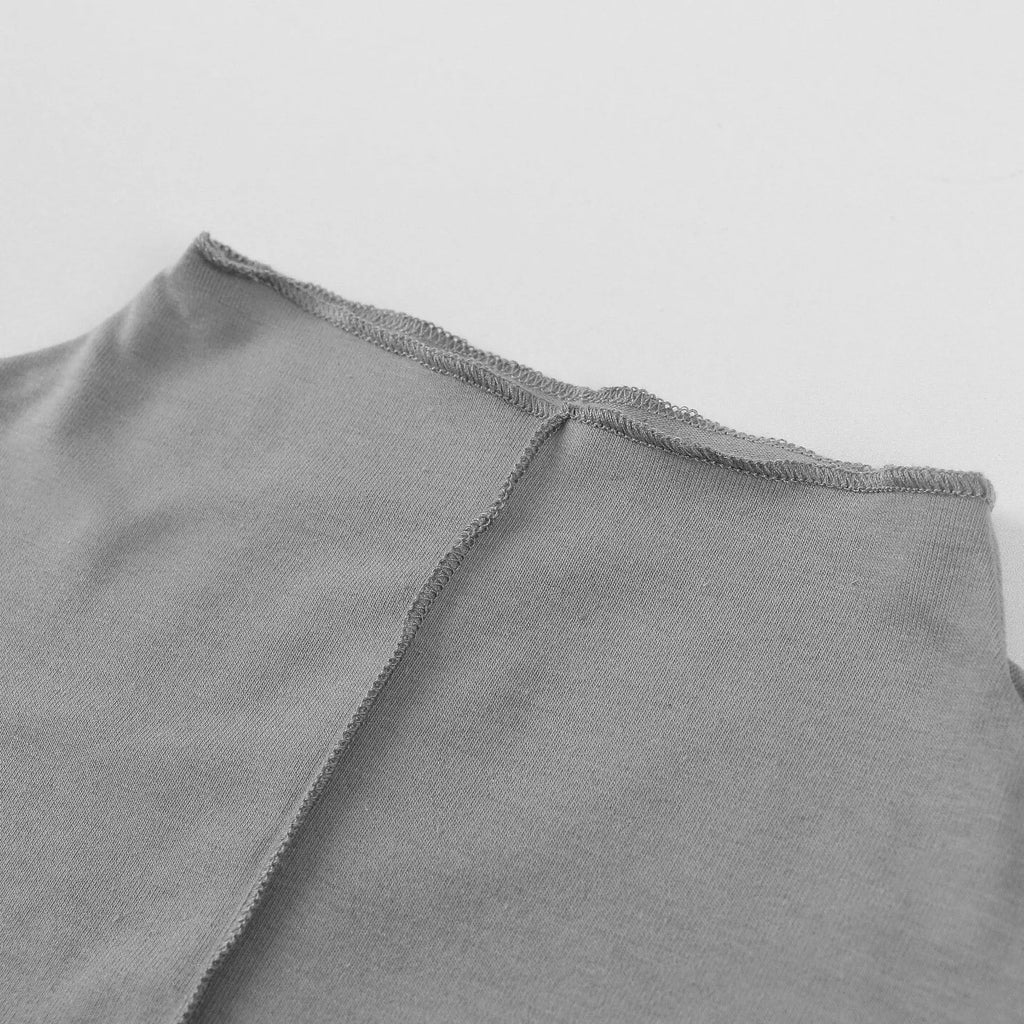 2025 Turtleneck Y2K Long Sleeve T Shirts Women White Autumn Winter Casual Black Basic Gray Sexy Tops 90s Fashion Vintage