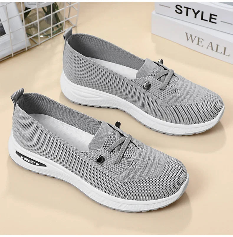 2025 Women's Casual Shoes Fashion Breathable Walking Flat Bottom Sports Shoes Women's Fitness Large Pink Women's Shoes 36-43