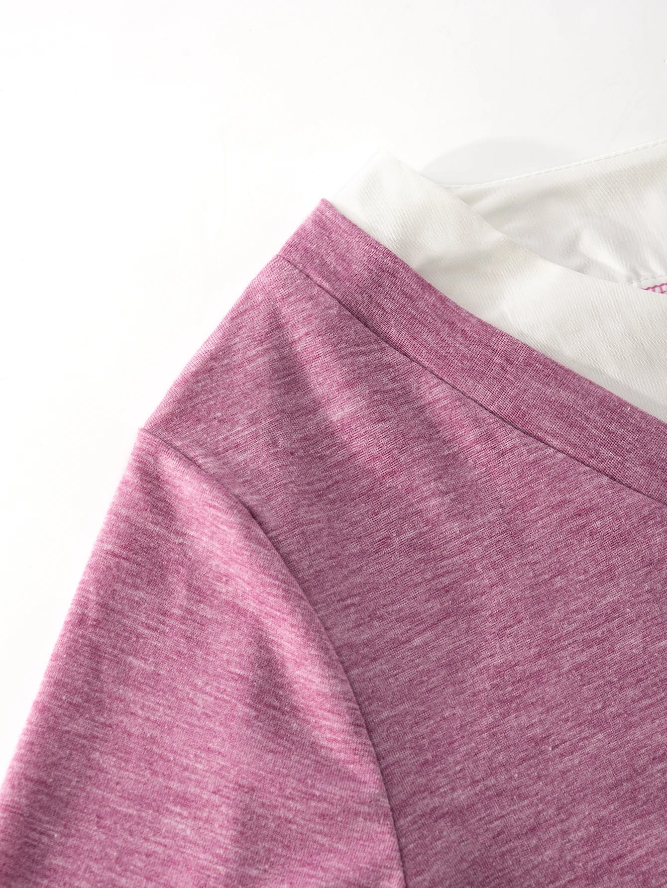 Women's autumn and winter fashion casual loose round neck patchwork T-shirt