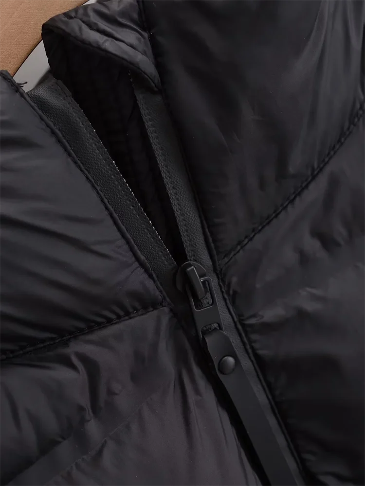 Kar&Otza 2025 Autumn/Winter New Women's Stand up Collar Splicing Short Cotton Clothes Lightweight Cotton Jacket Coat