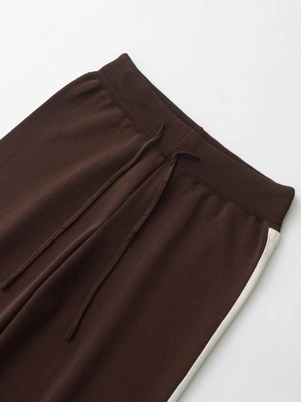 DUOPERI Women Fashion 2 Piece Sets Brown Pullover Sweatshirts & High Elastic Waist Trousers Feamle Chic Lady Pants Set