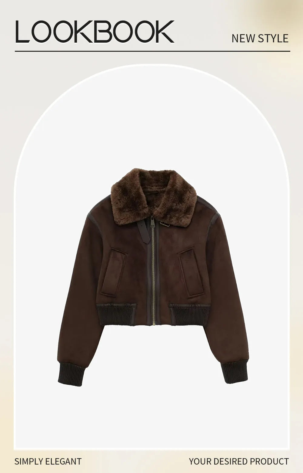 Autumn and Winter New Women's Casual Standing Neck Contrast Strap Decoration Loose Double sided Jacket Coat