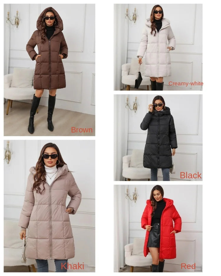 Women Long Coat 2025 New Autumn Winter Parkas Female Thick Down Cotton Coat Femme Casual Short Warm Thick Outerwear Ladies Top