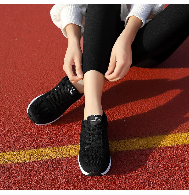 2025 Women Sport Shoes Fashion Platform Sneakers Ladies Spring Winter Flats Running Shoes for Woman