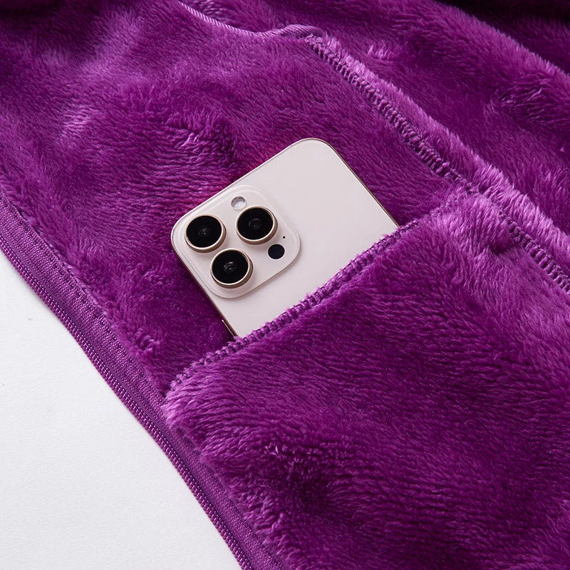 Autumn Winter Polar Fleece Vest Women's Windproof Outdoor Warm Sleeveless  Coat 2025 Plush Stand Collar Casual Waistcoat