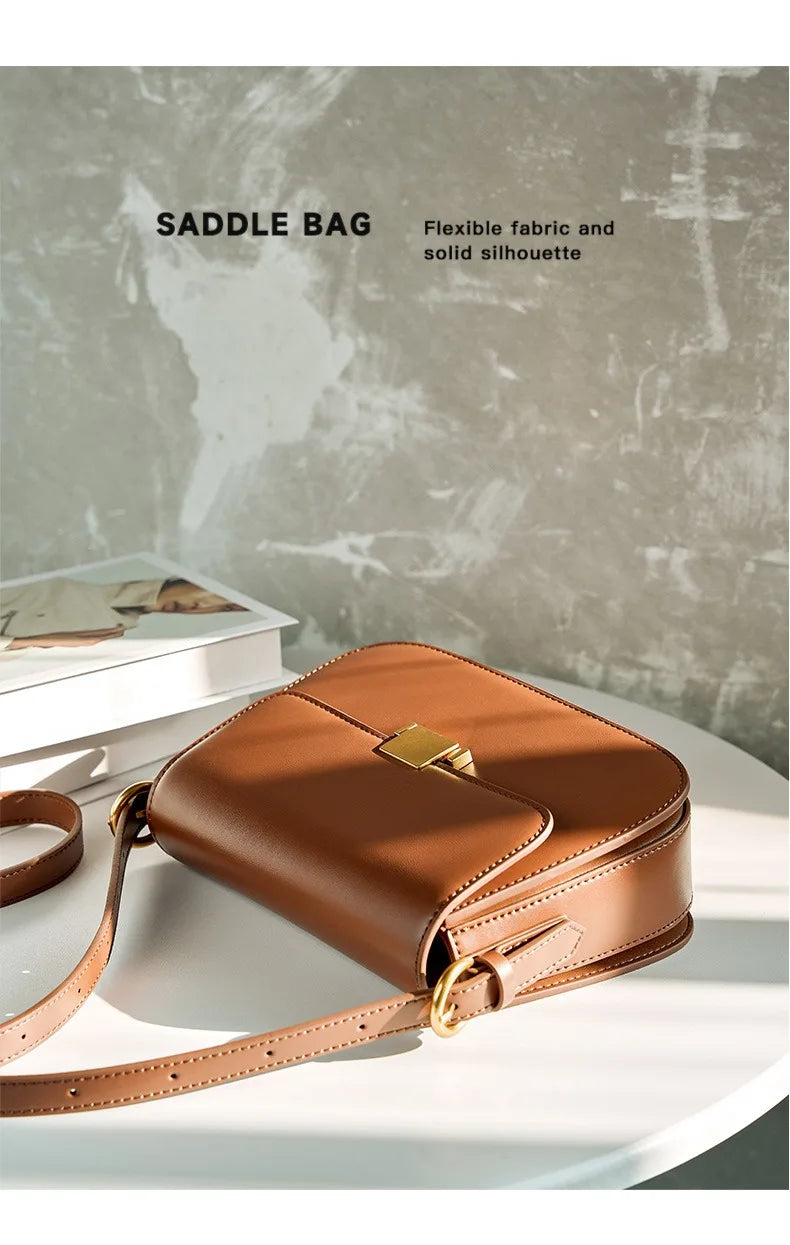 Luxury Underarm Bag, Genuine Leather Women's Bag, 2025 New Spring/Summer Fashion Tofu Bag, Single Shoulder Crossbody Bag