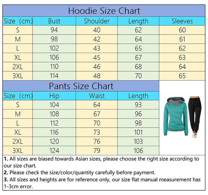 Spring And Autumn Women Hoodie Tracksuit 2 Piece Set Sweatshirt Set Casual Tops Sports Long Pants Female Plus Size Vetement