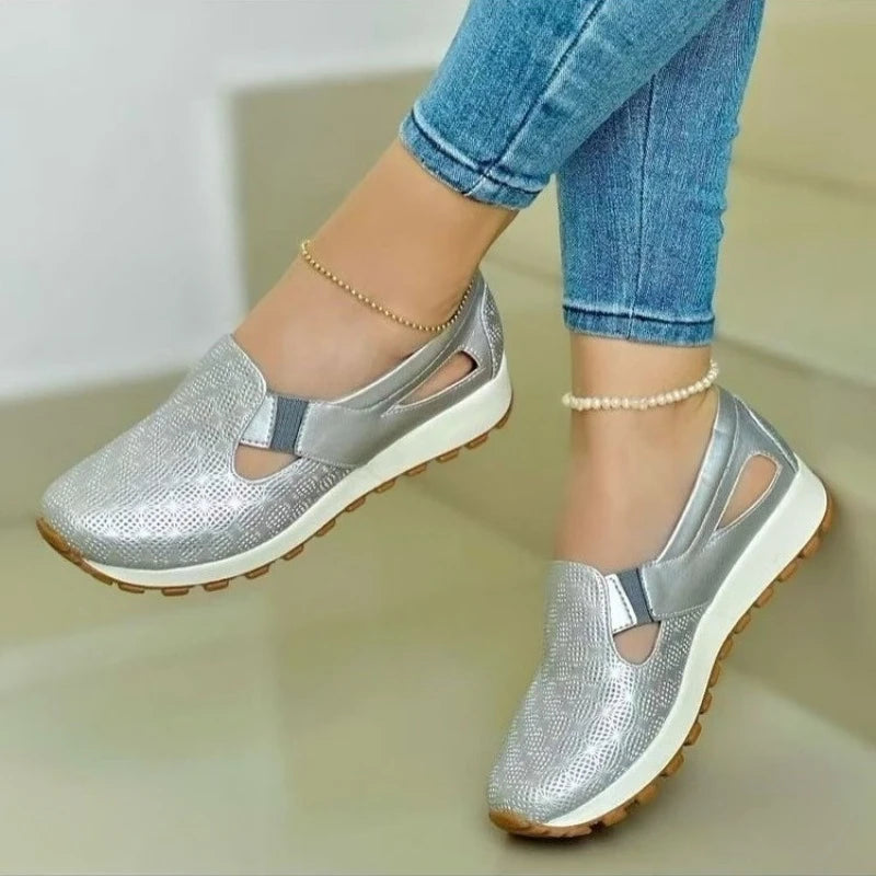 Mesh Women's Loafers Spring Summer Casual Sneakers Comfortable Slip-on Women's Vulcanized Shoes Flat Sneakers Zapatos De Mujer