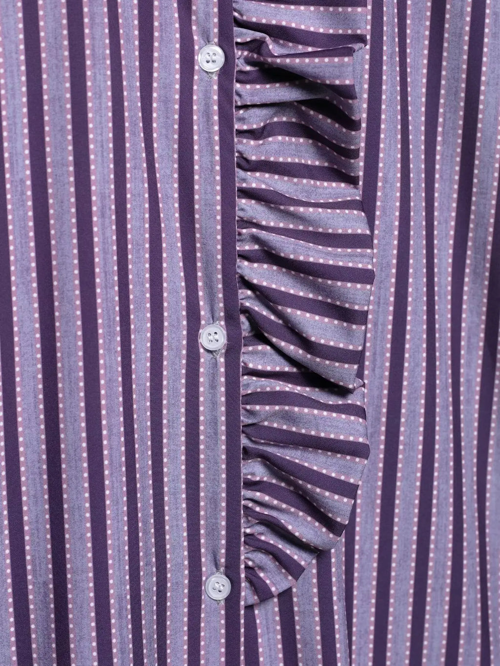 Yaphleet Women Elegant Ruffles Loose Purple Shirts 2025 Fashion Ladies Casual Blouses for Festival Female Chic Tops Clothes