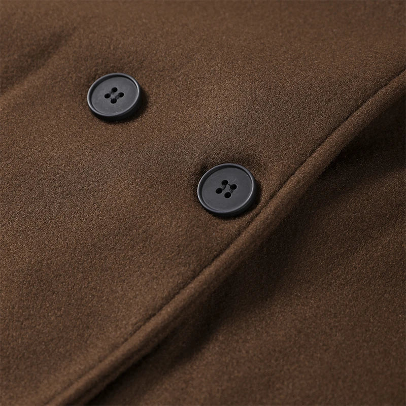 Belts Double Breasted Women's OverCoat Elegant Laple Pocket Full Sleeve Female Coat 2025 Autumn Winter Fashion New Lady Outwears