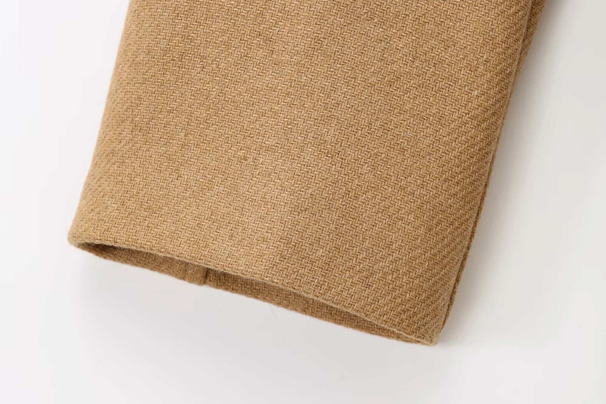 ZERAINS 2025 Autumn/Winter New Product Women's Wear High Grade Wool Blended Scarf Round Neck Long Sleeve Coat Coat